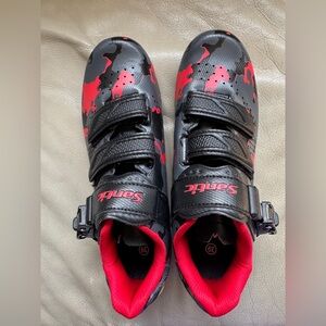Santic Road Bike Cycling shoes in a red and black Womens US 6.5